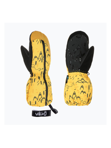 Детски скиорски ръкавици Viking Snoppy Yellow