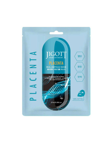 Ампулна маска за лице с растителна плацента JIGOTT Placenta Real Ampoule Mask