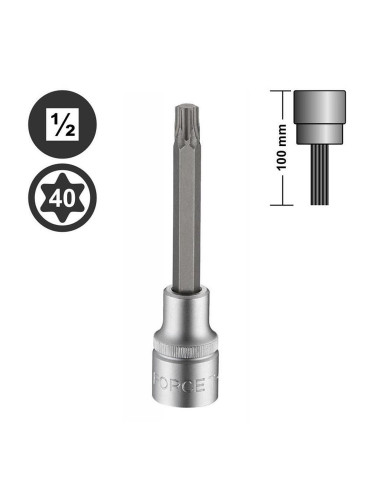 Вложка T40, 1/2", FORCE 34610040, с накрайник торкс