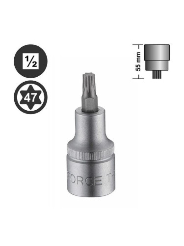 Вложка T47, 1/2", FORCE 34605547, с накрайник торкс
