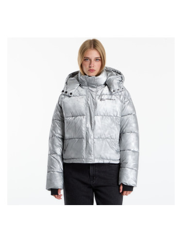 Яке Karl Lagerfeld Jeans Cropped Shiny Puffer Washed Blue XS
