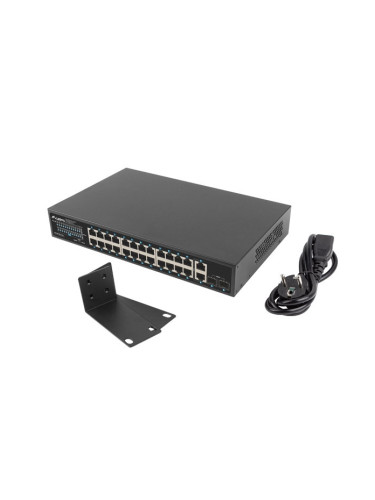 Комутатор Lanberg switch 24x 1GB poe+ - RSGE-24P-2GE-2S-360
