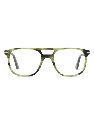 Persol Greta 0PO3329V 1237 - диоптрични очила, квадратна, unisex, зелени