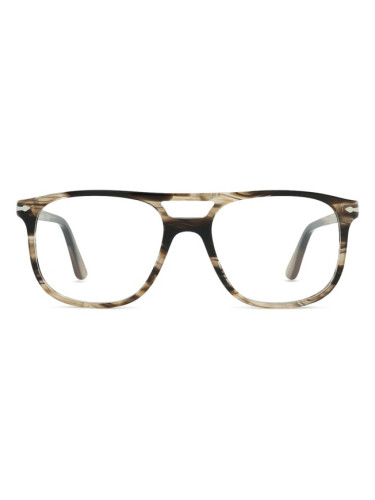 Persol Greta 0PO3329V 1236 54 - диоптрични очила, квадратна, unisex, кафяви