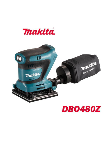 Виброшлайф акумулаторен Makita DBO480Z, 18V, LXT, 114x102 мм, 1.5 мм ход на шкурка