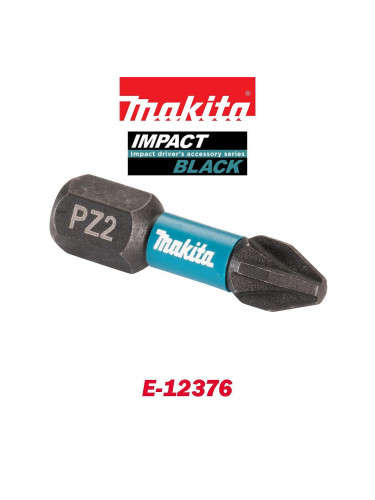 Торсионен бит / накрайник, PZ2, 25мм, 1/4" шестостен, Makita E-12376 Impact Black