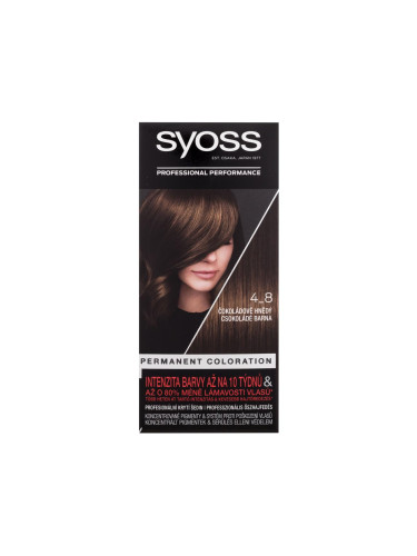 Syoss Permanent Coloration Боя за коса за жени 50 ml Нюанс 4-8 Chocolate Brown