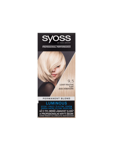 Syoss Permanent Coloration Permanent Blond Боя за коса за жени 50 ml Нюанс 9-5 Frozen Pearl Blond
