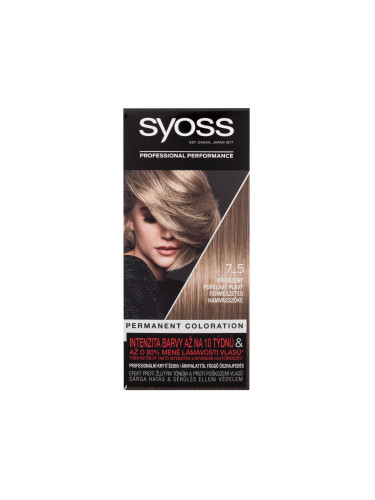 Syoss Permanent Coloration Боя за коса за жени 50 ml Нюанс 7-5 Natural Ashy Blond