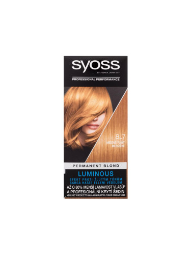 Syoss Permanent Coloration Боя за коса за жени 50 ml Нюанс 8-7 Honey Blond