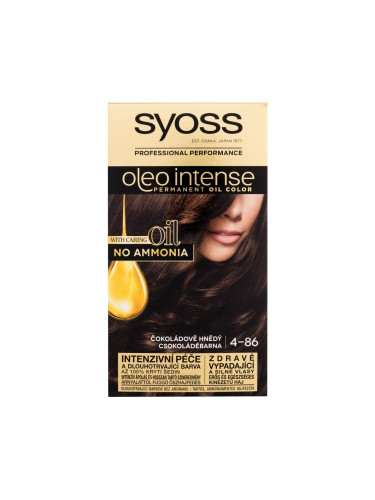 Syoss Oleo Intense Permanent Oil Color Боя за коса за жени 50 ml Нюанс 4-86 Chocolate Brown