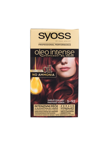 Syoss Oleo Intense Permanent Oil Color Боя за коса за жени 50 ml Нюанс 5-92 Bright Red