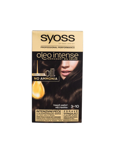 Syoss Oleo Intense Permanent Oil Color Боя за коса за жени 50 ml Нюанс 3-10 Deep Brown