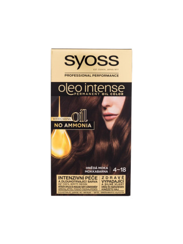 Syoss Oleo Intense Permanent Oil Color Боя за коса за жени 50 ml Нюанс 4-18 Mokka Brown