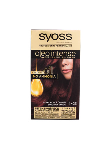 Syoss Oleo Intense Permanent Oil Color Боя за коса за жени 50 ml Нюанс 4-23 Burgundy Red