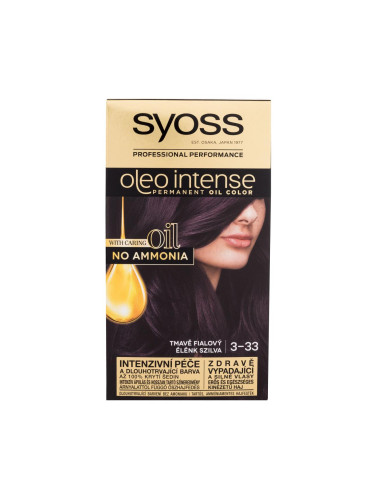 Syoss Oleo Intense Permanent Oil Color Боя за коса за жени 50 ml Нюанс 3-33 Rich Plum
