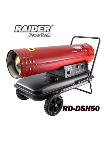 Калорифер дизелов 50000W RAIDER RD-DSH50, 400 м3 отопляема площ
