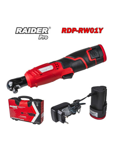 Акумулаторна тресчотка RAIDER RD-RW01Y, 12V, 2Ah, Li-ion, 40Nm, 3/8", с аксесоари