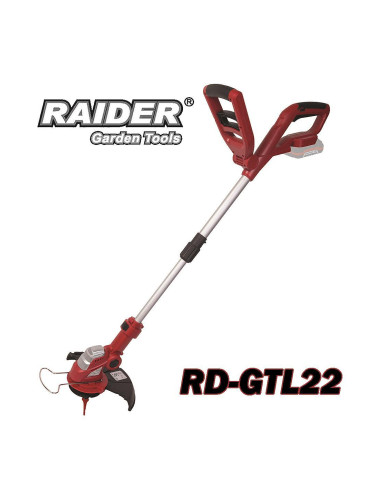 Тример акумулаторен RAIDER RD-GTL22 Solo, 18V, L-system, 25 см
