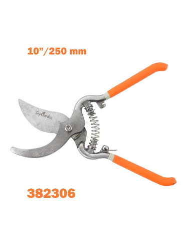 Лозарска ножица 10" (250 мм), TopGarden, хромирана