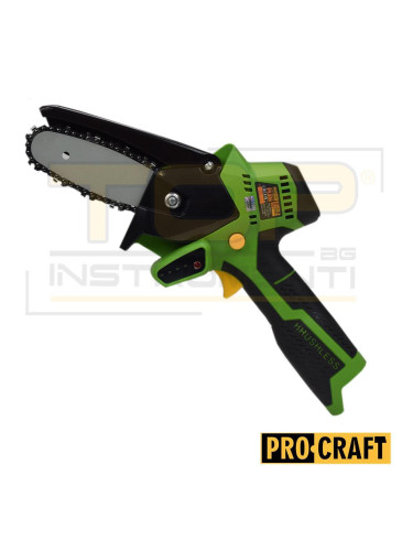 Акумулаторен верижен трион / мини резачка PROCRAFT PKA16, 16V, безчетков, 4600 об./мин.