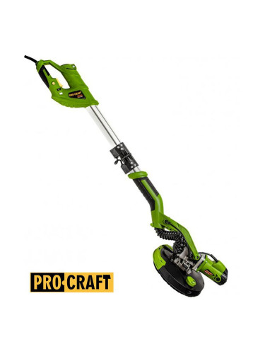 Шлайфмашина за стени и тавани с 2 шлайфащи глави PROCRAFT EX750 PRO, 750W, 225мм, в куфар