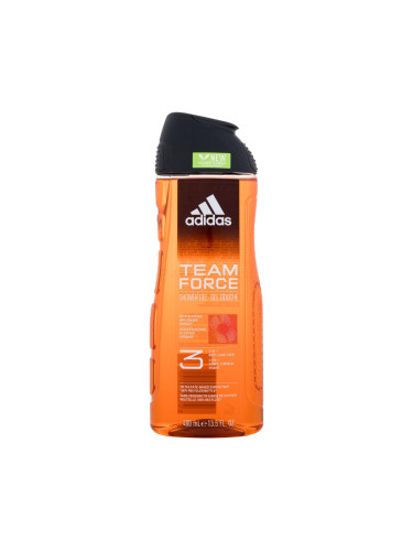 Adidas Team Force Shower Gel 3-In-1 New Cleaner Formula Душ гел за мъже 400 ml