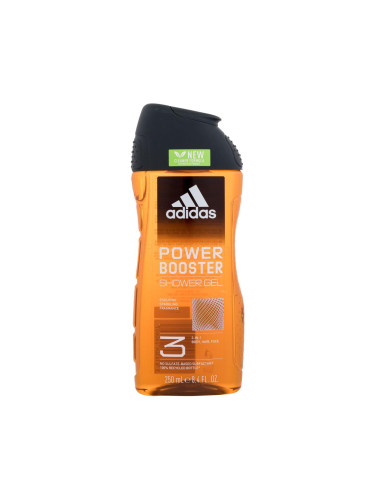 Adidas Power Booster Shower Gel 3-In-1 New Cleaner Formula Душ гел за мъже 250 ml