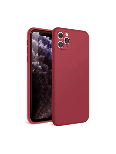 Силиконов кейс bSmart Silicone Soft Cover, За iPhone 14 (6.1), Бордо