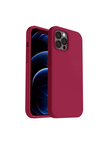 Силиконов кейс bSmart Silicone Soft Cover, За iPhone 14 Pro (6.1), Бордо