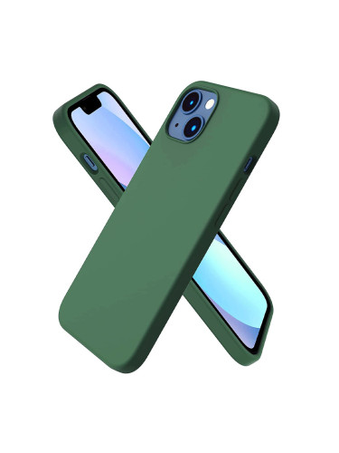 Силиконов кейс bSmart Silicone Soft Cover, За iPhone 14 Pro (6.1), Тъмнозелен