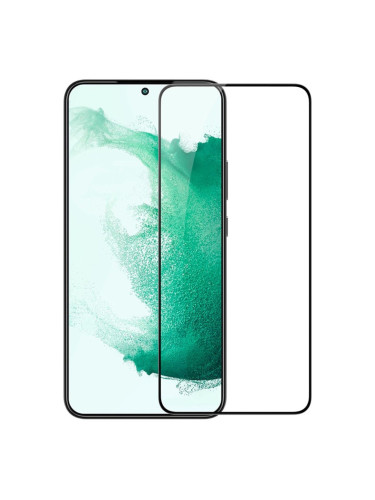 Стъклен протектор MBX 5D Slim с цяло лепило, За Samsung Galaxy S22 5G (S901B), Черен