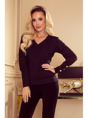 Дамска блуза с дълги ръкави в черен цвят 355-1