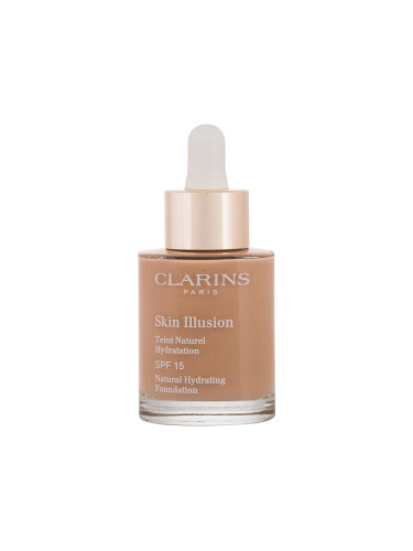 Clarins Skin Illusion Natural Hydrating SPF15 Фон дьо тен за жени 30 ml Нюанс 112 Amber