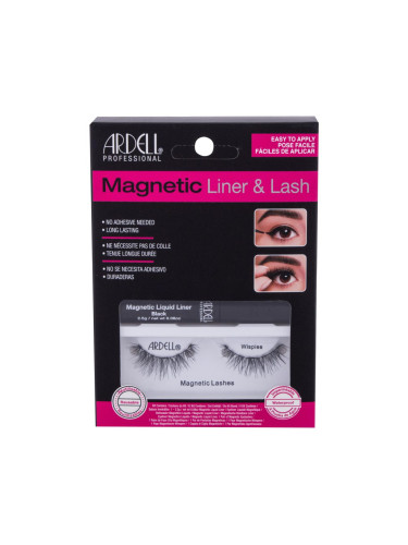 Ardell Magnetic Liner & Lash Wispies Изкуствени мигли за жени Нюанс Black Комплект