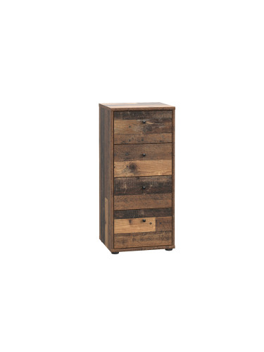 СКРИН ТЕМПРА 2 С ЧЕТИРИ ЧЕКМЕДЖЕТА 38.6/34.8/85.5 ДЪБ ВИНТИДЖ