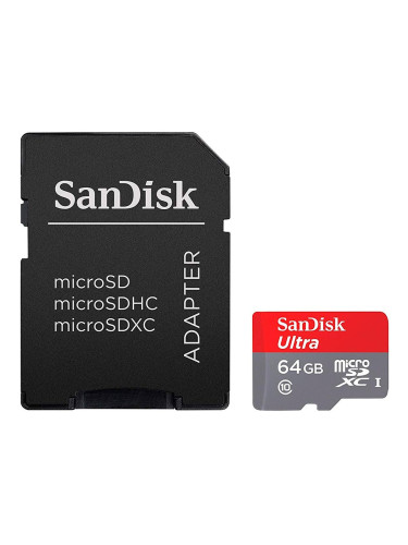 SanDisk High Endurance microSDXC 64GB + SD Adapter - for dash cams & h