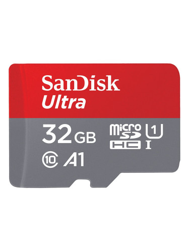 SanDisk Ultra microSDHC 32GB + SD Adapter 120MB/s A1 Class 10 UHS-I, 