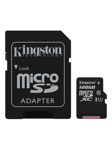 KINGSTON 128GB micSDXC Canvas Select Plus 100R A1 C10 Card ADP