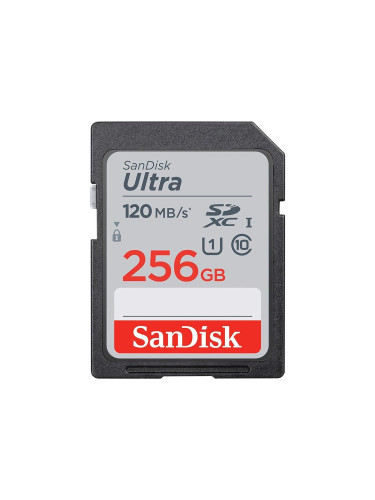Карта памет SANDISK Ultra SDXC, 256GB, Class 10, U1, 120 Mb/s