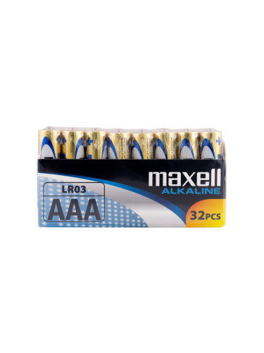 Алкални батерии MAXELL LR03 1,5V AAA 32 бр. pack