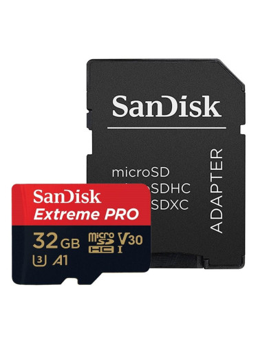 Карта памет Sandisk Extreme® Pro microSDHC Card, 32GB, SD Adapter, Cla