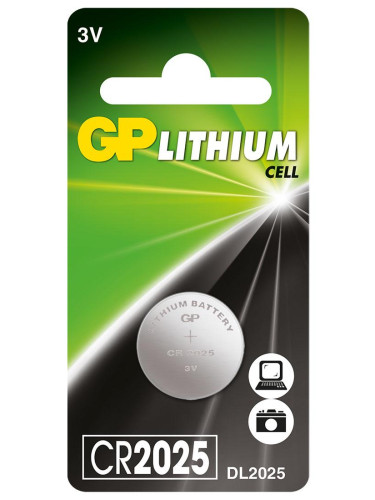 Литиева бутонна батерия GP CR-2025 3 V 1 бр. GP