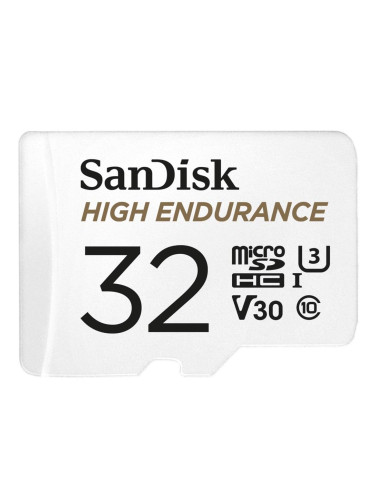 Карта памет SANDISK High Endurance, microSDXC, 32GB, U3, 100 Mb/s, SD 