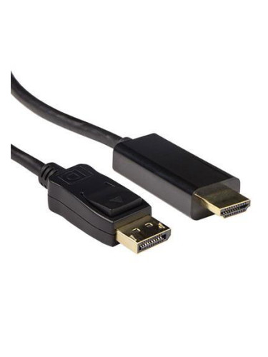 Кабел ACT AK3992, DisplayPort мъжко - HDMI-A мъжко, 5 м, Черен, Булк