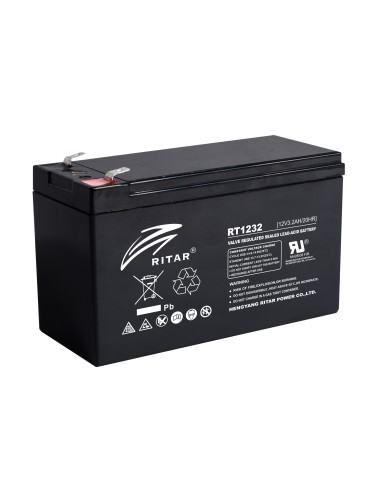 Оловна Батерия RITAR (RT1232), 12V, 3.2 Ah, AGM, 134/ 67/ 60 mm 