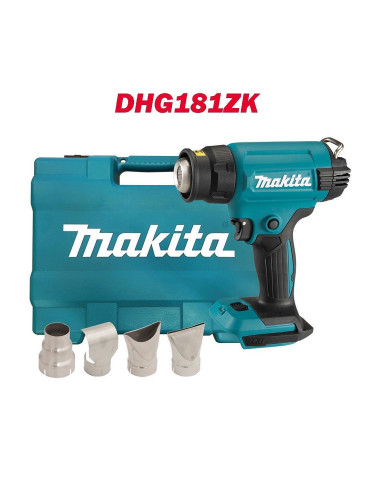 Пистолет за горещ въздух, акумулаторен, Makita DHG181ZK, 18V, LXT, 200 л/мин