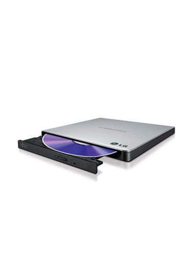 Външно USB DVD записващо устройство LG GP57ES40, USB 2.0, сребърно сив