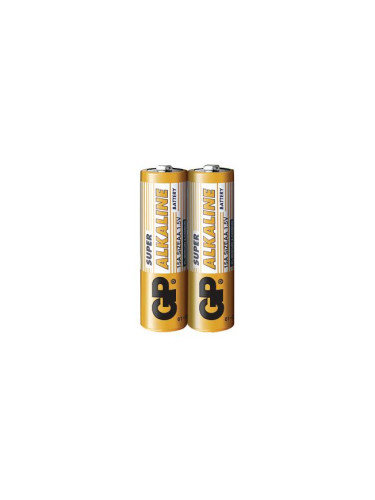 Алкална батерия GP SUPER LR6 AA, 2 бр. в опаковка / shrink, 1.5V, GP15