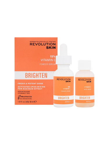 Revolution Skincare Brighten 15% Vitamin C Powder Serum Серум за лице за жени 30 ml